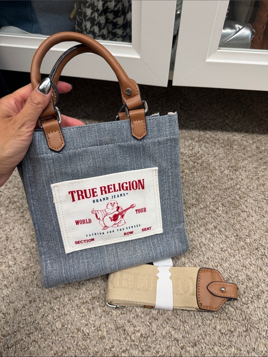 True Religion Handbags - True Religion Blue Denim Mini Tote